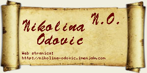 Nikolina Odović vizit kartica